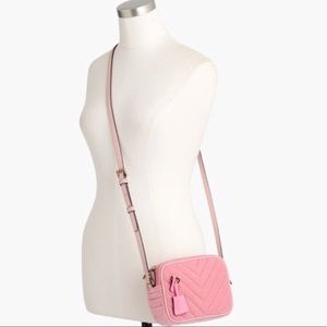 NWT! J Crew blush velvet Bag.